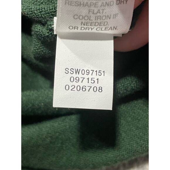 J. Jill Sweater Womens Small Button Front V Neck Wool Blend Long Cardigan Green - Picture 7 of 10